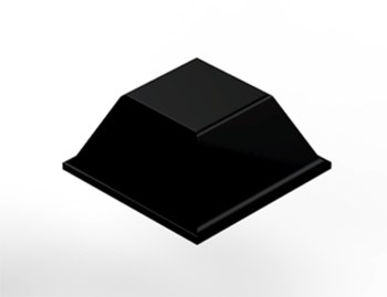 3M Bumpon SJ5018 Black Bumper/Spacer Pad - Square Shaped Bumper - 0.5 in Width - 0.23 in Height - 67380