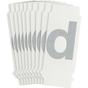 Picture of Brady Quik-Lite White Reflective Outdoor 9705-D Letter Label (Main product image)