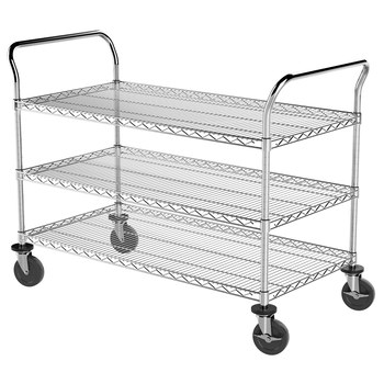 Picture of Akro-Mils AWCART24483 500 lbs Chrome Wire Shelf Cart (Main product image)
