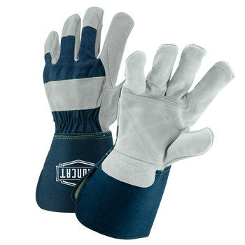 Picture of West Chester Ironcat IC8DP Blue/Gray Small Kevlar/Leather Split Cowhide Heat-Resistant Glove (Main product image)