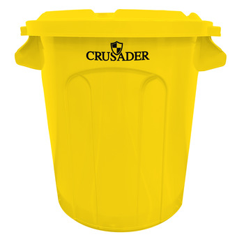 Picture of Quantum Storage CTC-10YL Crusader Round 10 gal Yellow Polyethylene Heavy-Duty Utility Container (Main product image)