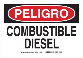 Picture of Brady B-120 Fiberglass Reinforced Polyester Rectangle White Spanish Chemical Warning Sign part number 39978 (Main product image)