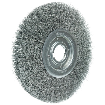 Weiler 06200 Wheel Brush - 12 in Dia - Crimped Steel Bristle