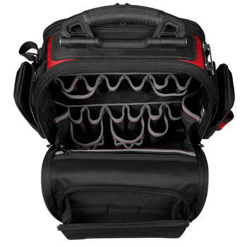 Milwaukee PACKOUT Black/Red Polyester Structured Backpack - 9.5 in Length - 18 in Wide - 48-22-8303