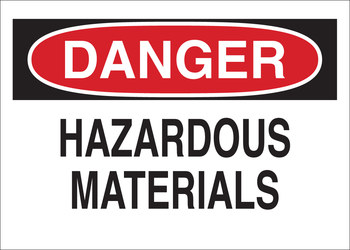Picture of Brady B-401 Polystyrene Rectangle White English Hazardous Material Sign part number 22751 (Main product image)