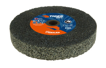 Weiler Tiger Zirc Portable Snagging Wheel 68343 - Type 1 (Straight) - 6 in - Alumina Zirconia - 16 - Q