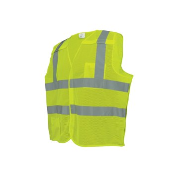Global Glove FrogWear HV High-Visibility Breakaway Vest GLO-01BA-7XL - Size 7XL - High-Visibility Yellow/Green - GLO-01BA 7XL