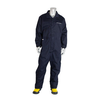 PIP 9100-52772 Blue 3XL Ultrasoft Fire-Resistant Coveralls - Fits 56 to 58 in Chest - 32 in Inseam - 616314-36658