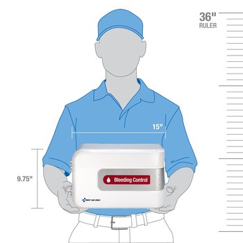 First Aid Only Bleeding Control Station - 5.25 in Width - 15.5 in Length - 9.75 in Height - Plastic Case Construction - 092265-91104