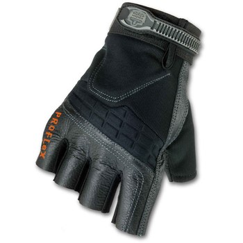 Ergodyne Proflex 900 Black Large Gel Polymer/Leather/Neoprene/Spandex Work Gloves - 17024