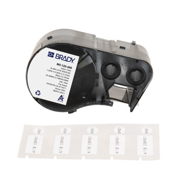Picture of Brady Black on White Nylon Thermal Transfer M5-120-499 Aggressive Adhesive Multi-Purpose Labels (Main product image)