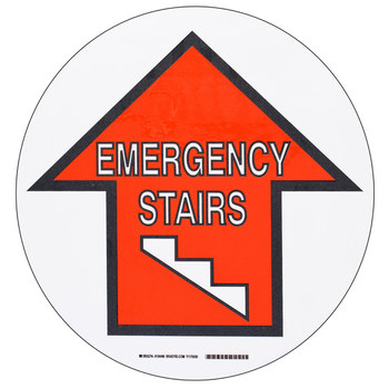 Picture of Brady B-534 Polyester Circle White English Safety Awareness Sign part number 104496 (Main product image)