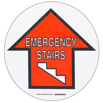 Picture of Brady B-534 Polyester Circle White English Safety Awareness Sign part number 104496 (Main product image)