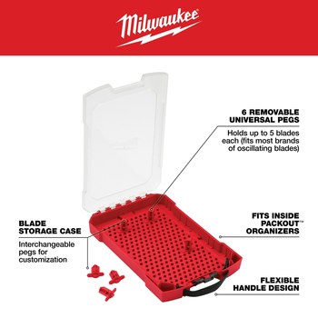 Milwaukee Plastic Oscillating Blade Case - 11.35 in Length - 7.48 in Wide - 49-10-0001
