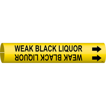 Picture of Brady Bradysnap-On Black on Yellow Plastic 4281-C Snap-On Pipe Marker (Main product image)