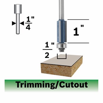 Bosch 1/2-in Carbide-Tipped Flush Trimmer Router Bit Bosch 1/2-in Carbide-Tipped Flush Trimmer Router Bit