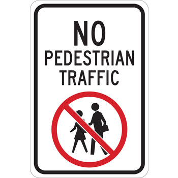 Picture of Brady B-555 Aluminum Rectangle White English Pedestrian & Crosswalk Sign part number 124401 (Main product image)