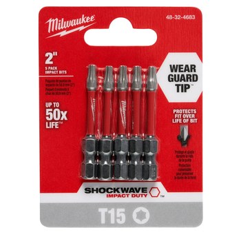 Milwaukee SHOCKWAVE Impact Duty TORX Driver Bit Set 48-32-4683 - Alloy Steel - 2 in Length - 54791
