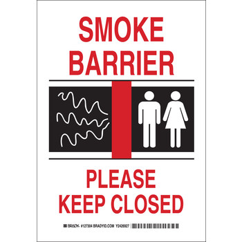 Picture of Brady B-302 Polyester Rectangle White English Safe Pathway Sign part number 127307 (Main product image)