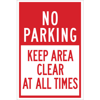 Picture of Brady B-555 Aluminum Rectangle White English Parking Restriction, Permission & Information Sign part number 124311 (Main product image)