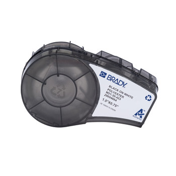 Picture of Brady M21 Black on White Polyester M21 Thermal Transfer 152098 Die-Cut Thermal Transfer Printer Cartridges (Main product image)