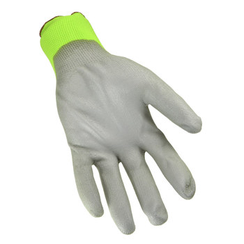 Valeo V840 Green/Grey Large Nylon Work Gloves - Polyurethane Palm & Fingers Coating - VI9587LG