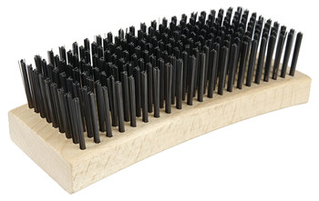 Weiler Steel Hand Wire Brush - 2.85 in Width x 7.3 in Length - 0.012 in Bristle Diameter - 44066