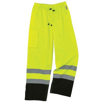 Picture of Ergodyne GloWear Lime 2XL Polyester/Polyurethane Rain Pants (Main product image)
