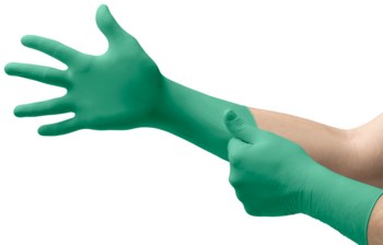 Picture of Ansell TouchNTuff 93-700 Green Medium Nitrile Chemical-Resistant Glove (Main product image)