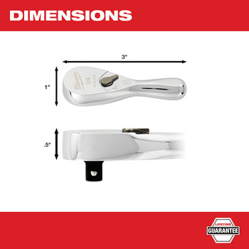 Milwaukee 48-22-9003 Ratchet - Chrome Vanadium Steel - 3 in