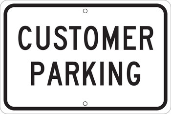 Picture of Brady B-555 Aluminum Rectangle White English Parking Restriction, Permission & Information Sign part number 43424 (Main product image)