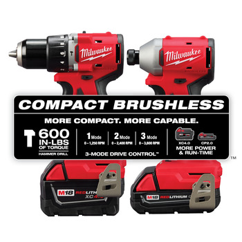 Milwaukee M18 Compact Brushless 2-Tool Combo Kit 3693-22CX, M18