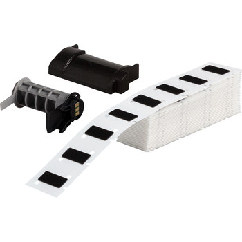 Picture of Brady Black Polyester Thermal Transfer PTLEP-171-593-BK Die-Cut Thermal Transfer Printer Label Roll (Main product image)