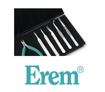 Erem Utility Tweezers - Stainless Steel Angled Tip - 4.528 Length 32BSA