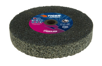 Weiler Tiger Ceramic Portable Snagging Wheel 68401 - Type 1 (Straight) - 6 in - Ceramic - 16 - R