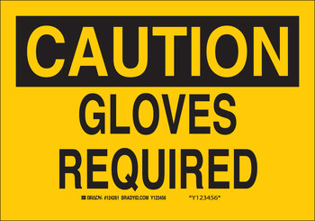 Picture of Brady B-555 Aluminum Rectangle Yellow English PPE Sign part number 40967 (Main product image)