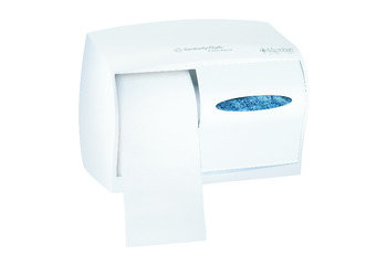 Picture of Kimberly-Clark 09605 2 Full Standard Roll White Bathroom Tissue Dispenser (Main product image)