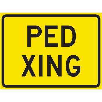 Picture of Brady B-959 Aluminum Rectangle Yellow English Pedestrian & Crosswalk Sign part number 115542 (Main product image)