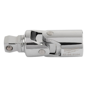 Milwaukee Drive Universal Joint 42-04-9104 - 1/2 in Male Square - Chrome Vanadium Steel - 61733