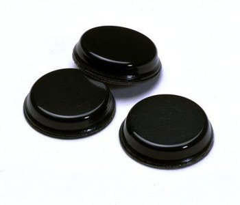 3M Bumpon SJ6344 Black Bumper/Spacer Pad - Cylindrical Shaped Bumper - 0.75 in Width - 0.16 in Height - 40952