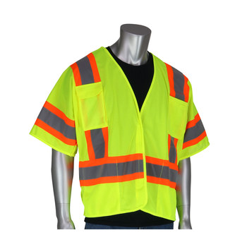 PIP High-Visibility Vest 303-5PMTT-LY/XL - Size XL - Lime Yellow - 26307