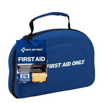 First Aid Only First Aid Kit - 11.5 in Width - 3.25 in Length - 8 in Height - Fabric Case Construction - 092265-91062