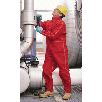 Picture of Ansell Gore 66-667 Red Medium CPC Polyester Reusable Chemical-Resistant Coveralls (Main product image)