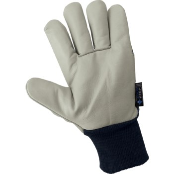 Global Glove 2950KW White/Yellow/Blue Medium Cowhide Cold Condition Gloves - Wing Thumb - Cold Keep Insulation - 2950KW-8