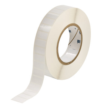 Brady THT-59-423-10 Die-Cut Printer Label Roll - 1 in x 1/2 in - Polyester  - White - B-423 - 18651