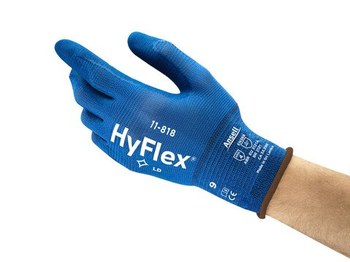 手袋 RONRON [RRxNAON] FURRYDISE GLOVES BLUE Ansell Hyflex 11-818 Work Gloves 235137, Size 7, Nylon, Blue