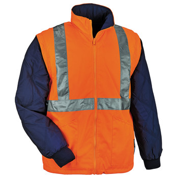 Ergodyne Glowear Cold Condition Jacket 8385 24374 - Size Large - High-Visibility Orange