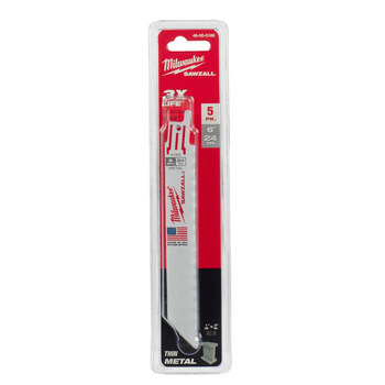 Milwaukee SAWZALL Reciprocating Saw Blade 48-00-5186 - 24 TPI - 0.75 in Width x 0.035 in Thick - Bi-Metal