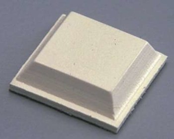 3M Bumpon SJ5508 White Bumper/Spacer Pad - Square Shaped Bumper - 0.5 in Width - 0.12 in Height - 23267