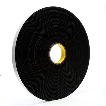 3M 4508 Single Sided Foam Tape 03314, 1 in x 36 yd, Black